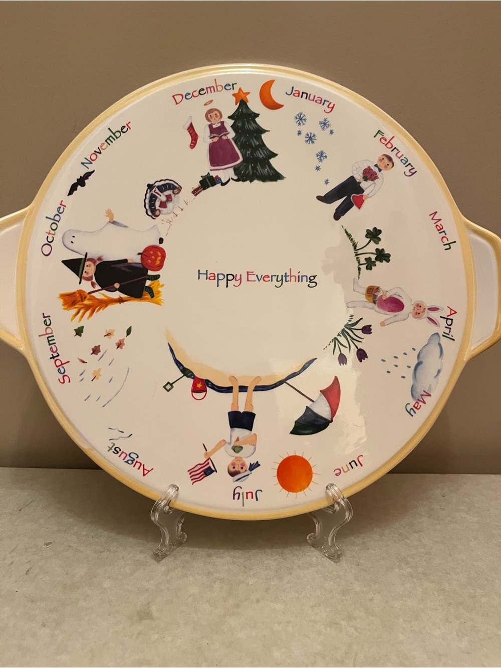 Happy Everything Seasonal Plate Nantucket home